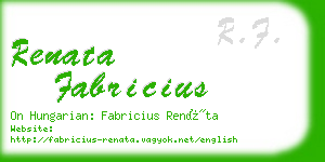 renata fabricius business card